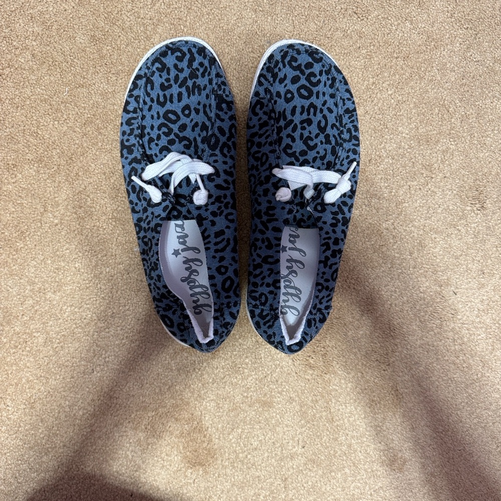 Gypsy Jazz Leopard Print Sneakers with White Laces